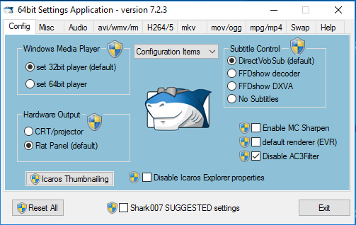 shark007 advanced codec pack