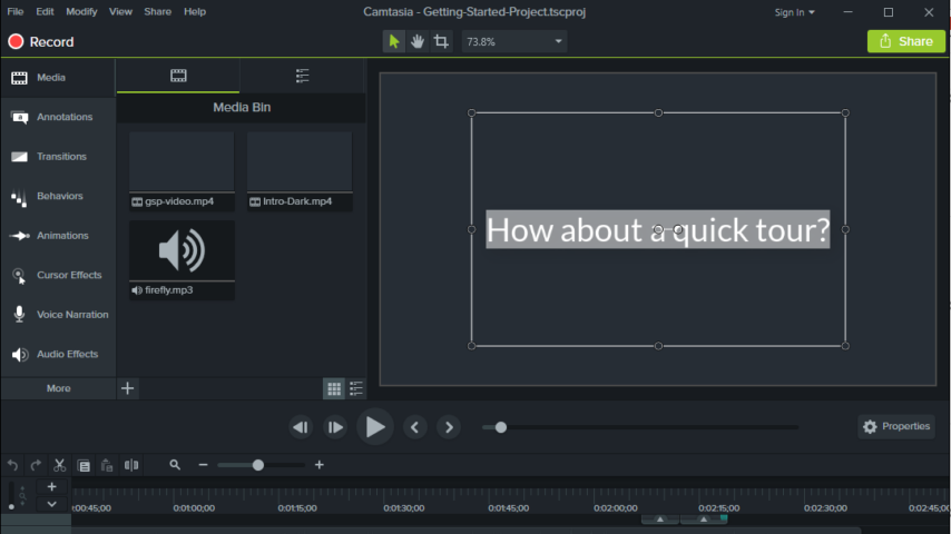 Camtasia Studio Screenshot 1