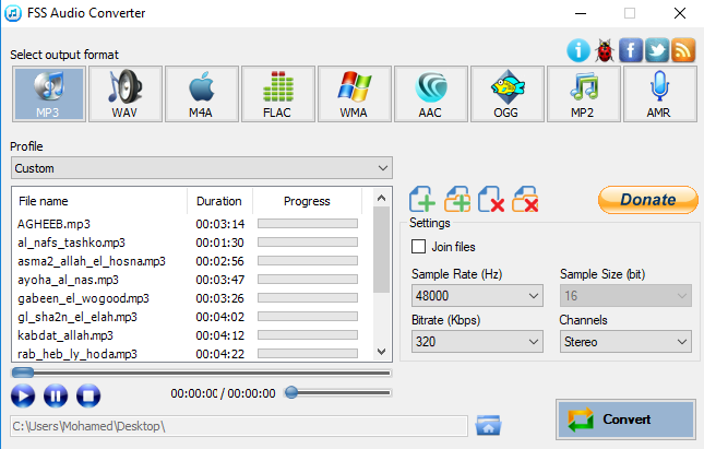 FSS Audio Converter Screenshot 1