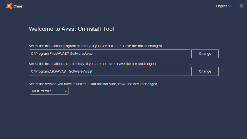 Avast Antivirus Clear Screenshot