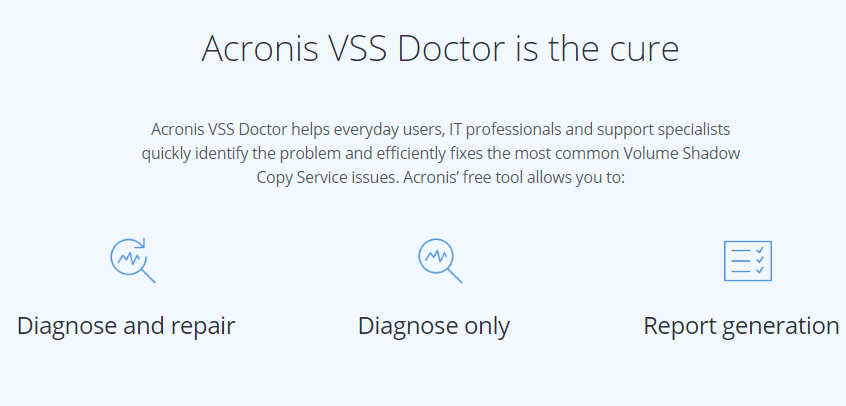 Acronis VSS Doctor Review