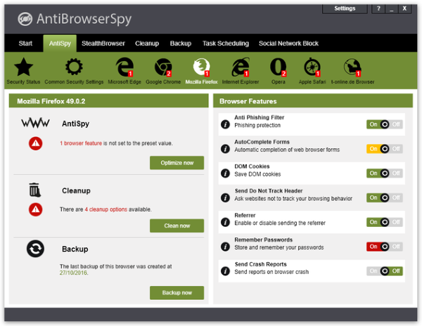 free for ios instal AntiBrowserSpy Pro 2024 7.0.49884