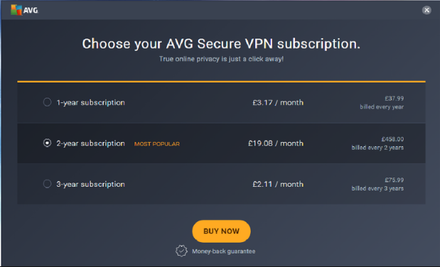 AVG Secure VPN Screenshot for Windows11