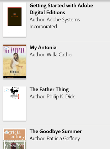 Adobe Digital Editions Screenshot