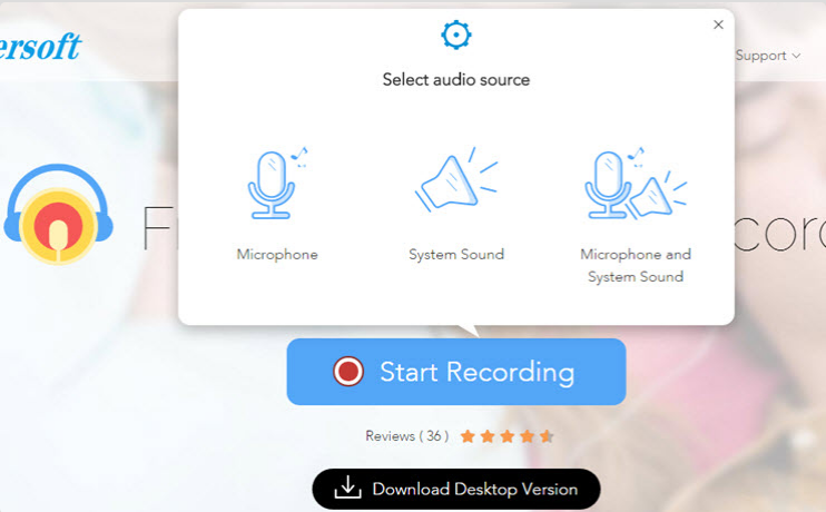 Apowersoft Free Online Audio Recorder Screenshot 1