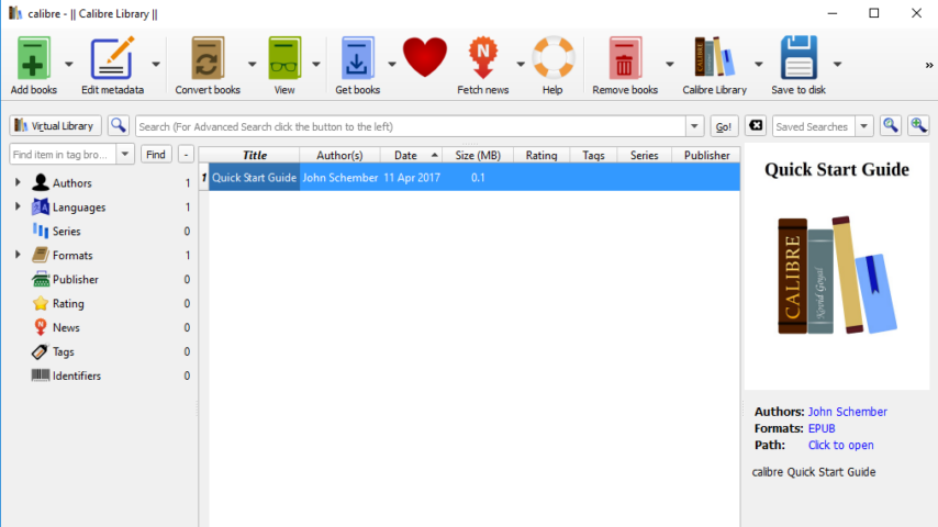 calibre e book management download