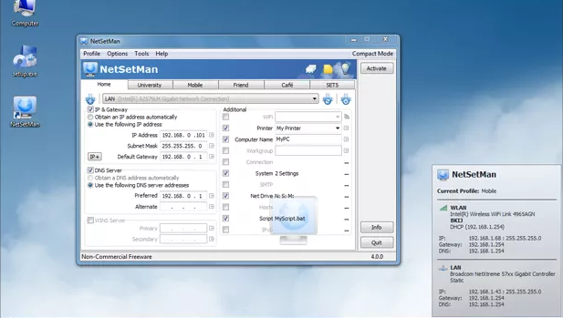 NetSetMan Screenshot 1
