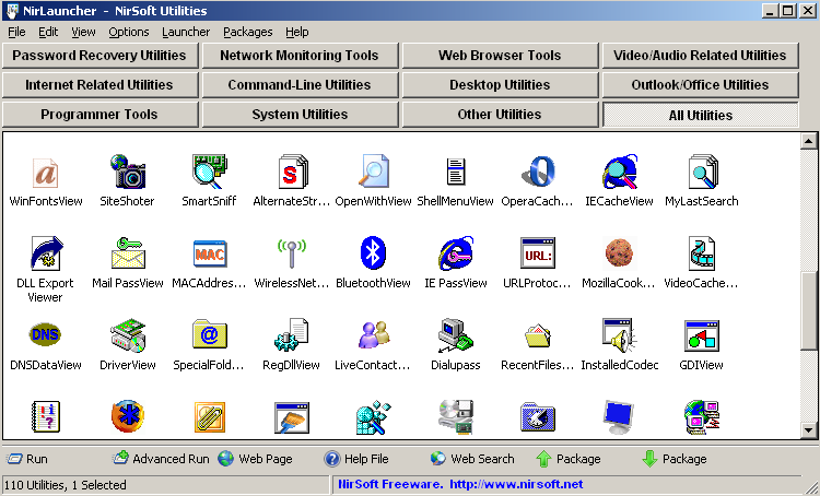 NirLauncher Screenshot