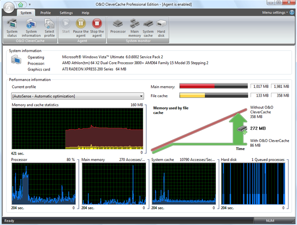 O&O CleverCache Screenshot