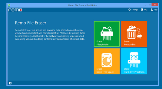 Remo File Eraser Screenshot