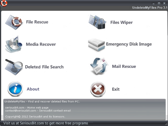 UndeleteMyFiles Screenshot