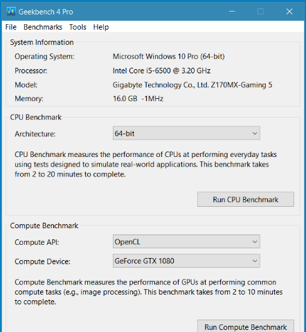 Geekbench Screenshot