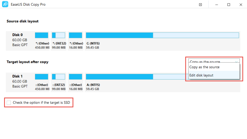 EaseUS Disk Copy Screenshot