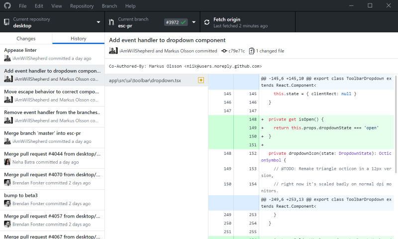 GitHub Desktop Screenshot