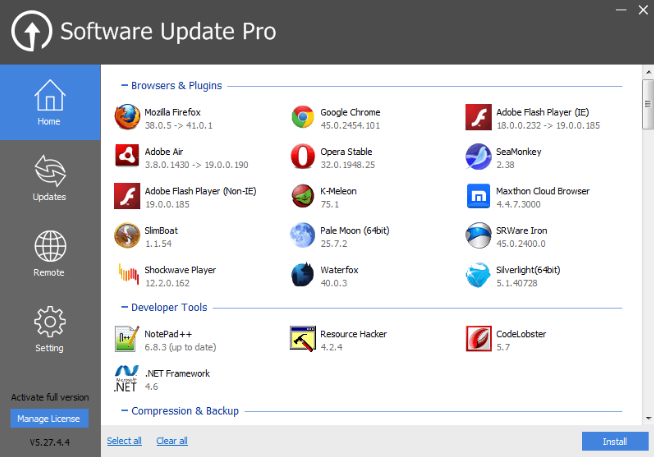 Glary Software Update Screenshot