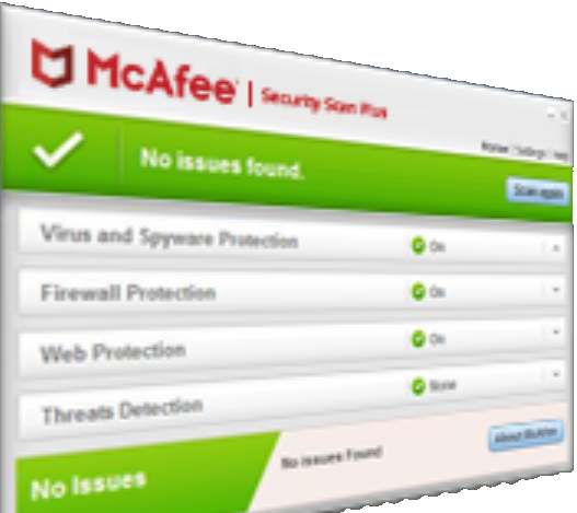 McAfee Security Scan Plus Screenshot