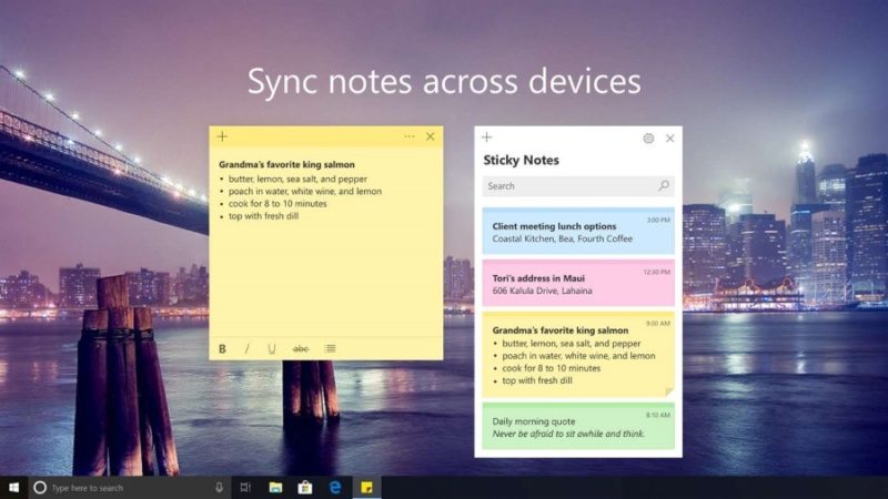 Microsoft Sticky Notes Screenshot 1