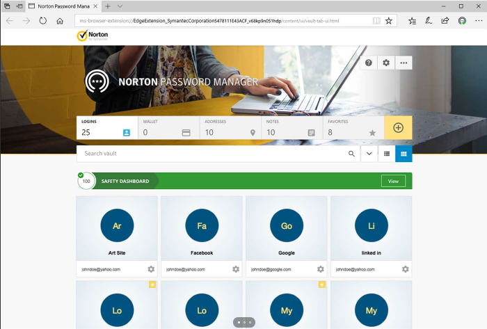 Norton Password Manager Edge