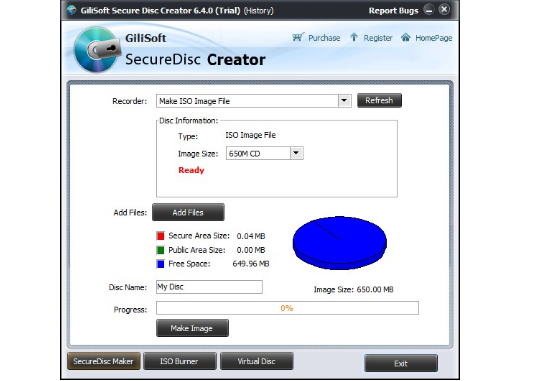 Secure Disc Creator Screenshot