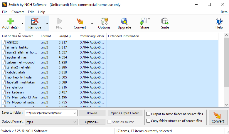 Switch Sound File Converter Screenshot 1