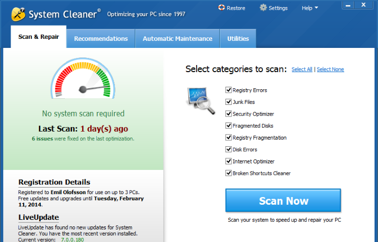 System Cleaner Review