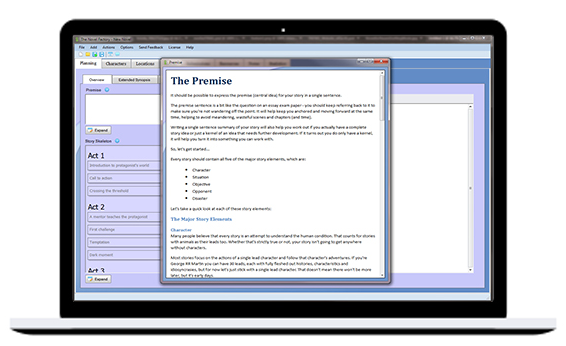 The Novel Factory Screenshot