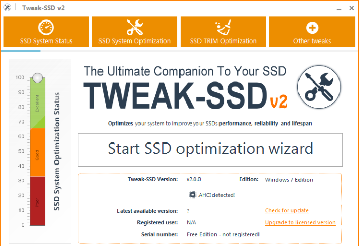 Tweak-SSD Screenshot