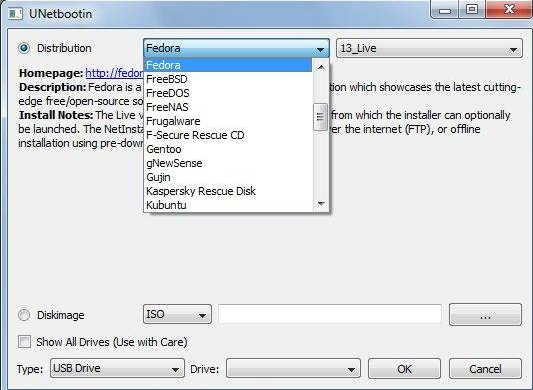 UNetbootin Screenshot 1