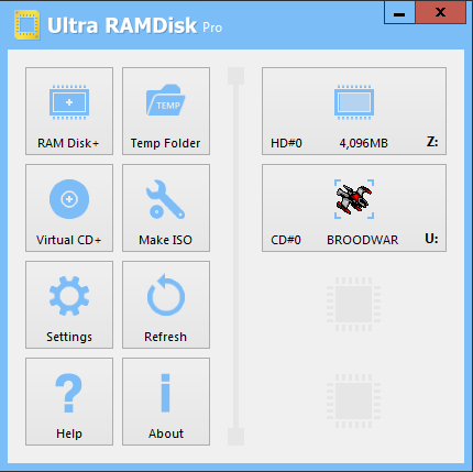 Ultra RAMDisk Screenshot