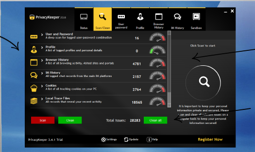 Uniblue PrivacyKeeper Screenshot for Windows11