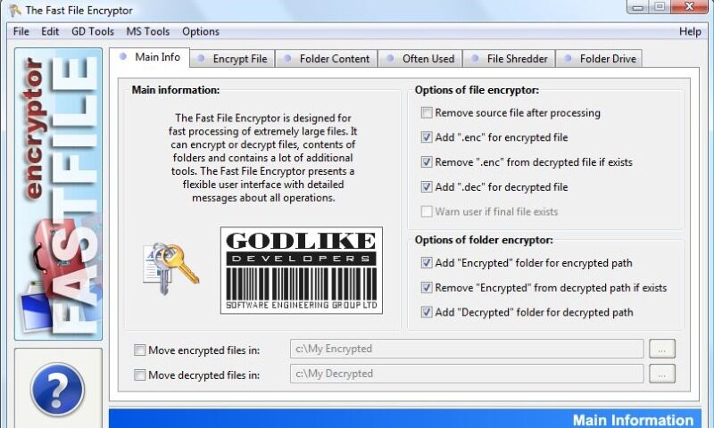 Fast File Encryptor Screenshot