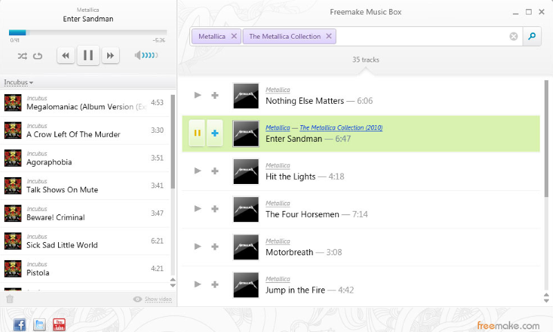 Freemake Music Box Screenshot