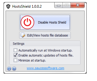 HostsShield Screenshot for Windows11