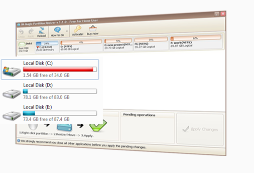 download the new version for windows IM-Magic Partition Resizer Pro 6.8 / WinPE