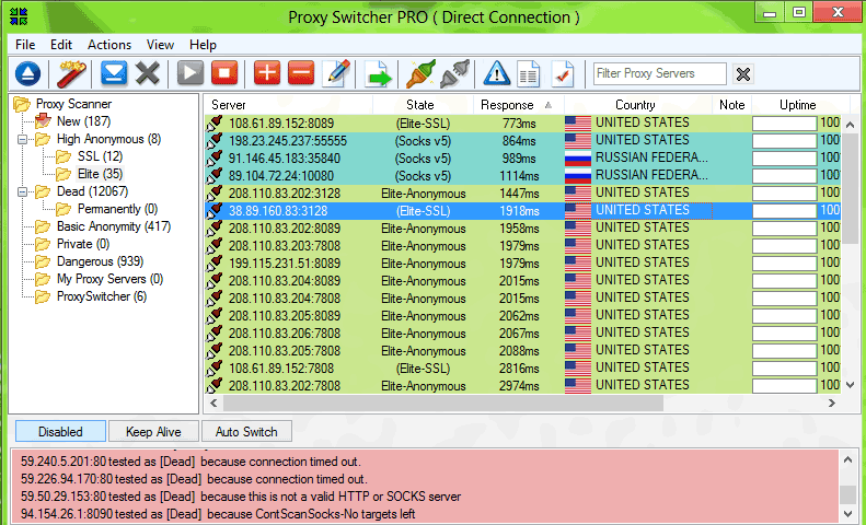 Proxy Switcher Screenshot