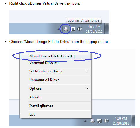 gBurner Virtual Drive Screenshot