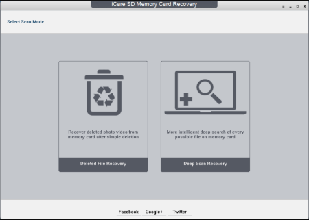 iCare SD Memory Card Recovery Screenshot for Windows11
