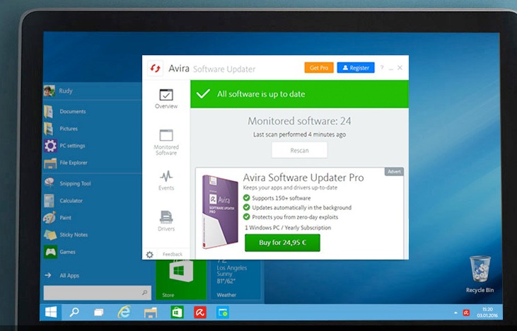Avira Software Updater Screenshot 1 Avira Software Updater Screenshot 1