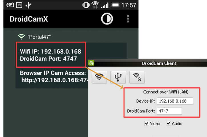 DroidCam Screenshot