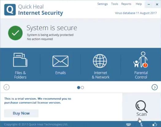 Quick Heal Internet Security Screenshot