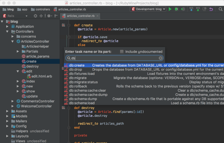 RubyMine Screenshot