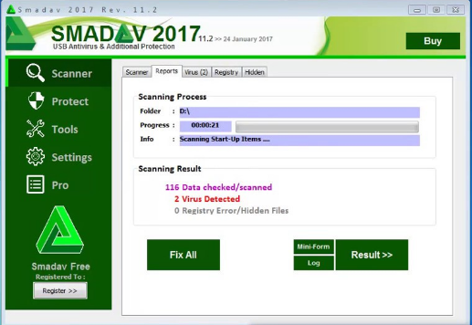 Smadav Antivirus Screenshot for Windows11