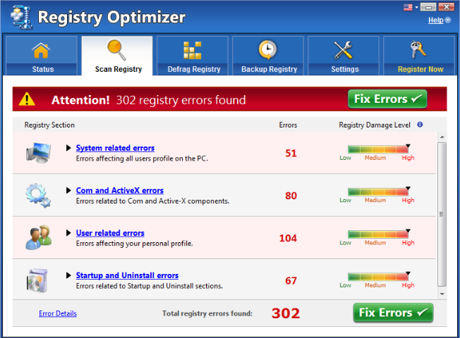 WinZip Registry Optimizer Screenshot 1