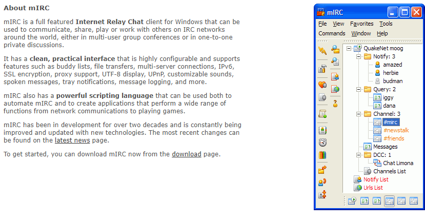 mIRC Screenshot