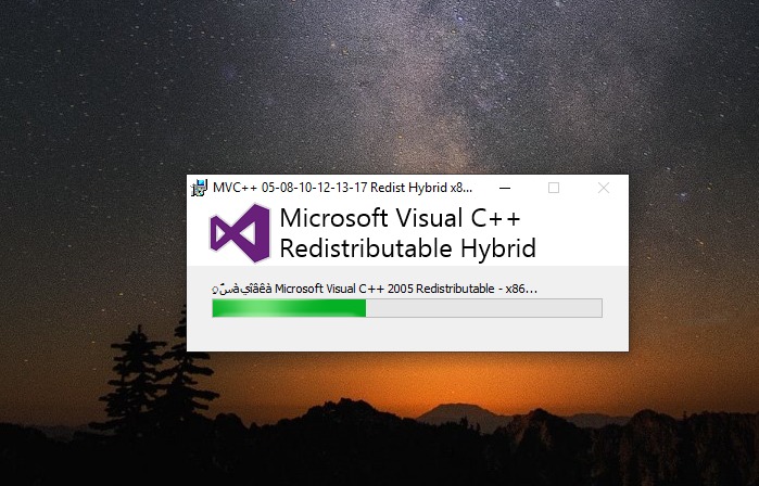 Microsoft Visual C++ Redistributable Package Hybrid Screenshot