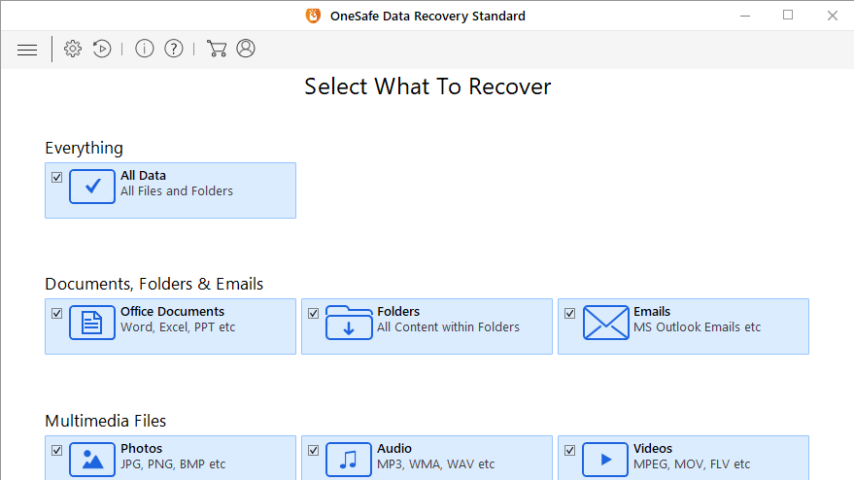 OneSafe Data Recovery Screenshot 1