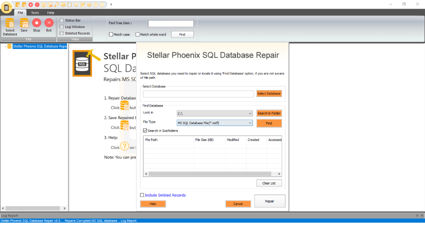 Stellar Repair for MS SQL Screenshot 1
