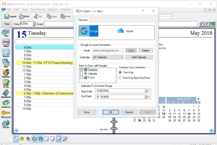 AnyTime Organizer Deluxe Screenshot 1 AnyTime Organizer Screenshot