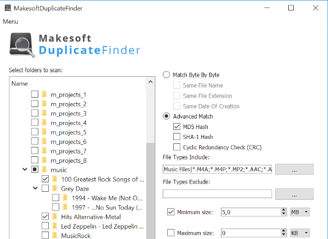 Makesoft DuplicateFinder Screenshot 1