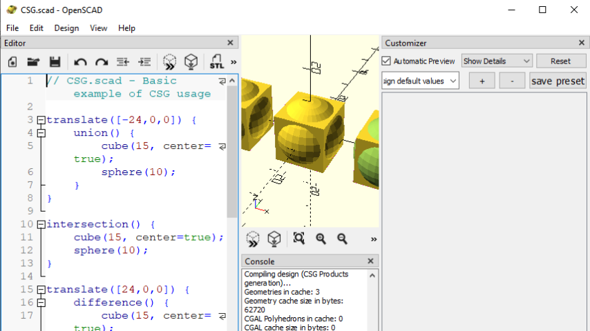 OpenSCAD Screenshot 1